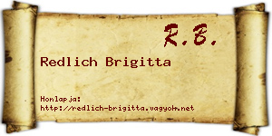 Redlich Brigitta névjegykártya